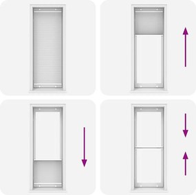vidaXL Πλισέ περσίδα Λευκό 75x200 cm Πλάτος υφάσματος 74,4 cm