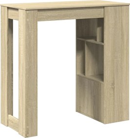 vidaXL Τραπέζι Μπαρ με Ράφια Sonoma Δρυς 102x50x103,5εκ Επεξ. Ξύλο
