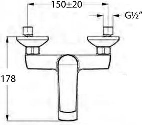 Eurorama Klint 142210 Chrome - Μπαταρία λουτρού