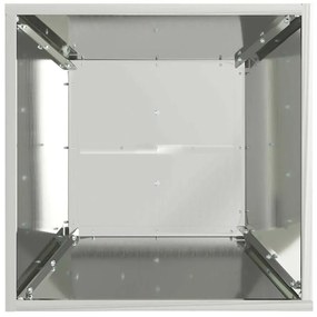 vidaXL Γλάστρα Πυλώνας Ασημί 40 x 40 x 100 cm Ατσάλι