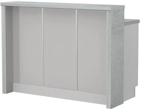 Πάγκος νησίδας Modena-Μήκος: 150 εκ.-Γκρι ανοιχτό-Chromix Silver