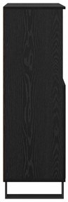 vidaXL Highboard Μαύρο 60 x 36 x 110 εκ Επεξεργασμένο ξύλο