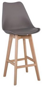 Σκαμπό Bar Martin ΕΜ147,91 49x54x67/106cm Sand-Beige Σετ 4τμχ Wood, Polypropylene