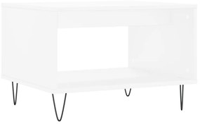 vidaXL Τραπεζάκι Σαλονιού Λευκό 60 x 50 x 40 εκ. από Επεξεργ. Ξύλο