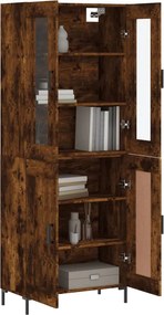 vidaXL Ντουλάπι Καπνιστή Δρυς 69,5x34x180 εκ. από Επεξεργασμένο Ξύλο