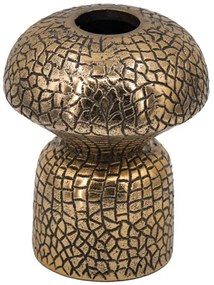 Βάζο Διακοσμητικό Croco LB78219-GOLD 13x13x16cm Black-Gold Artekko Μέταλλο