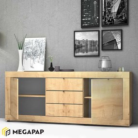 Μπουφές Ocean Megapap χρώμα φυσικό οξιάς 210x45x86εκ.
