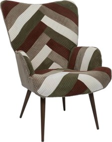 ΚΑΡΈΚΛΕΣ &amp; ΠΟΛΥΘΡΌΝΕΣ PATCHWORK LIVING ROOM ARMCHAIR SCOTT HD0549