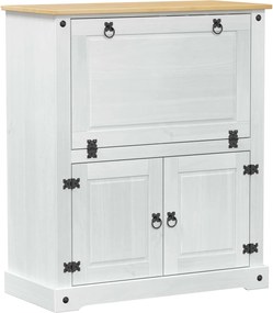 vidaXL Ντουλάπι κρασιού Λευκό 97 x 45 x 114 εκ Στερεά ξυλεία πεύκου