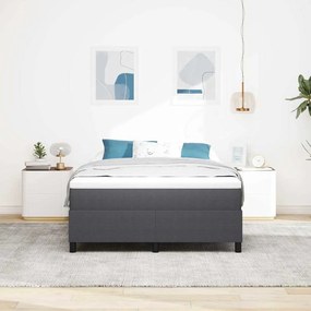 vidaXL Κρεβάτι με ελατήρια Σκούρο γκρι 140 x 200 cm Βελούδο