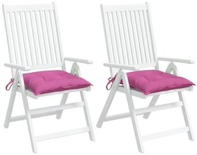 vidaXL Μαξιλάρια Καρέκλας 2 τεμ. Ροζ 50x50x7 εκ. Oxford Ύφασμα