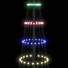 vidaXL LED Χριστουγεννιάτικο Δέντρο Πολύχρωμο 184.5 εκ. Μέταλλο