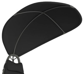 vidaXL Καρέκλα Κουνιστή Κήπου Μαύρη 160 x 80 x 195 εκ. Υφασμάτινη