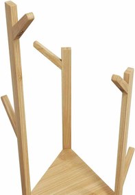 vidaXL Βάση για Ρούχα με Γάντζους και Ράφια 39x33x166 εκ. από Μπαμπού