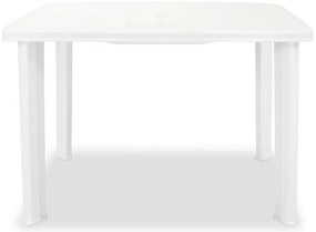 vidaXL Τραπέζι Κήπου Λευκό 101 x 68 x 72 εκ. Πλαστικό