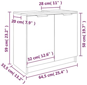 ΝΤΟΥΛΑΠΙ ΜΠΑΝΙΟΥ ΚΑΠΝΙΣΤΗ ΔΡΥΣ 64,5X33,5X59 ΕΚ. ΕΠΕΞ. ΞΥΛΟ 817063