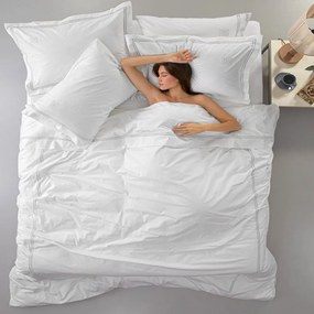 Παπλωματοθήκη Nice White - Light Silver Guy Laroche Queen Size 225x245cm 100% Βαμβακοσατέν
