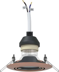 vidaXL Σποτ 6 pcs Χάλκινο 9 x 9 x 2.5 εκ. Μέταλλο