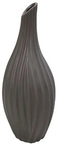 Βάζο Κεραμικό Ριγέ MIG119 19,5x16x56cm Dark Grey Espiel Κεραμικό