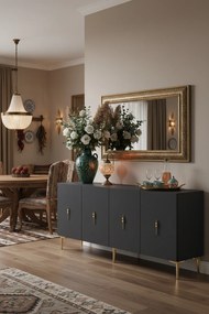 Stewehome πολυλειτουργική κονσόλα ντουλάπι για καφέ και βάση τηλεόρασης 180x32x75 cm