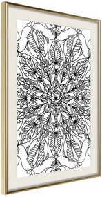 Αφίσα - Colour Your Own Mandala I - 30x45 - Χρυσό - Με πασπαρτού