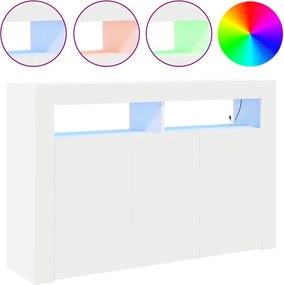 vidaXL Πλαϊνό γραφείο Λευκό 116 x 30 x 75 εκ. Επεξεργασμένο ξύλο