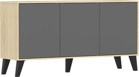Μπουφές Billie pakoworld sonoma-ανθρακί149x40x77εκ