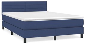 ΚΡΕΒΑΤΙ BOXSPRING ΜΕ ΣΤΡΩΜΑ ΜΠΛΕ 140X200 ΕΚ. ΥΦΑΣΜΑΤΙΝΟ 3140143