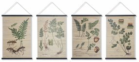 Καμβάς DKD Home Decor Blomster 60 x 2 x 90 cm Cottage (4 Τεμάχια)