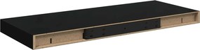 VidaXL Ράφια Τοίχου 2 τεμ. Μαύρα 60x23,5x3,8 εκ. MDF