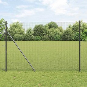 vidaXL Φράχτης με Στήλες. Γκρι 1.4 x 50 m Ατσάλι