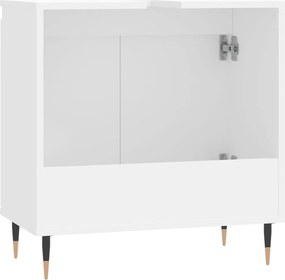 vidaXL Ντουλάπι Μπάνιου Λευκό 58 x 33 x 60 εκ. από Επεξεργασμένο Ξύλο