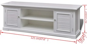 vidaXL Έπιπλο Τηλεόρασης Λευκό Ξύλινο