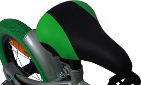 Sports 14 Inch 22 cm Boys Coaster Brake Grey/Green