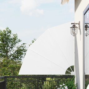 vidaXL Αδιάφανο σκίαστρο μπαλκονιού Λευκό 140 x 140 cm ύφασμα