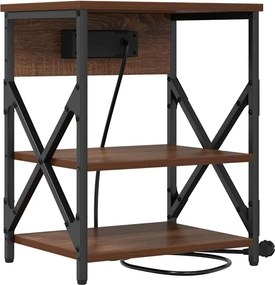 vidaXL Κομοδίνο Καφέ δρυς 41 x 31 x 51 εκ. Επεξεργασμένο Ξύλο
