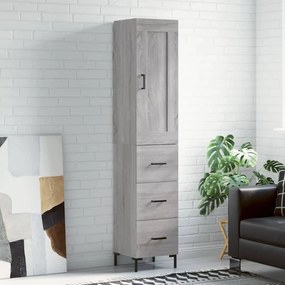 vidaXL Μπουφές Sonoma Γκρι 34,5 x 34 x 180 εκ. από Επεξεργασμένο Ξύλο