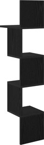 vidaXL Ράφι Τοίχου Επιτοίχιο Μαύρη Δρυς 32 x 21 x 107 cm