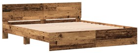 vidaXL Κρεβάτι με Κεφαλάρι - Παλιό Ξύλο - 180 x 200 εκ. - Ανθεκτικό Ξύλο