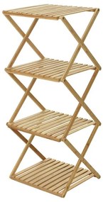 Επιδαπέδια αναδιπλούμενη ραφιέρα μπάνιου Bathroom Solutions Ξύλο Μπαμπού, με 4 ράφια, 40x33.5x93.5cm