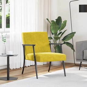 vidaXL Πολυθρόνα Κίτρινο 59 x 75 x 78 εκ Βελούδο
