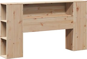 vidaXL Κρεβάτι Βιβλιοθήκη Χωρίς Στρώμα 135x190 εκ Μασίφ Πεύκο