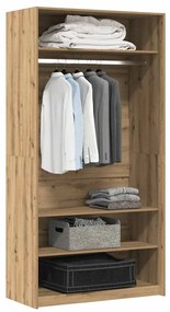 Ντουλάπα Τεχνίτης Δρυς 100x50x200 εκ Επεξεργασμένο Ξύλο