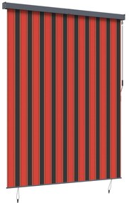 vidaXL Εξωτερικό ρολό Ριγέ πορτοκαλί και καφέ 220 x 250 cm ύφασμα