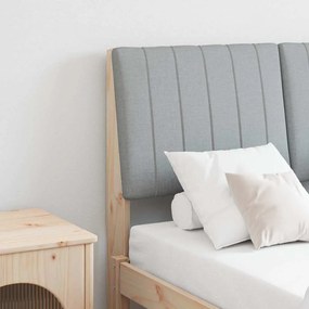 vidaXL Ταπετσαρισμένο κεφαλάρι Ανοιχτό γκρι 120 cm