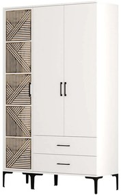 Ντουλάπα Τρίφυλλη Kumsal 845HCT5453 120x47,5x201,4cm White Τρίφυλλη