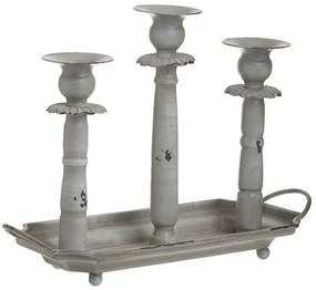 Κηροπήγιο Antique 3-70-609-0061 27x12x25cm White Inart Metal