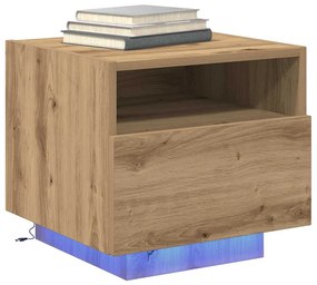 vidaXL Κομοδίνο 2 pcs artisan δρυς 40 x 39 x 37 εκ Επεξεργασμένο ξύλο