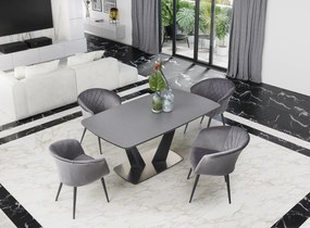 FANGOR extension table, color: top - dark grey, legs - black DIOMMI V-CH-FANGOR-ST