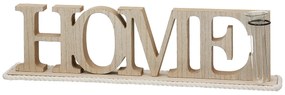 Lettering "Home" Ξύλο Ecru PU 4 47x7.5x12.5cm-05161345